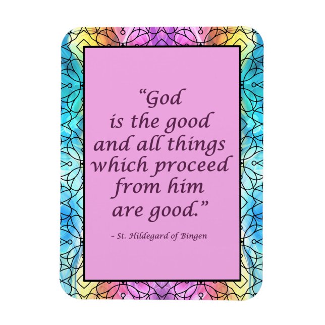 Íman Rua: Hildegard do Bingen Quote Magnet (Vertical)