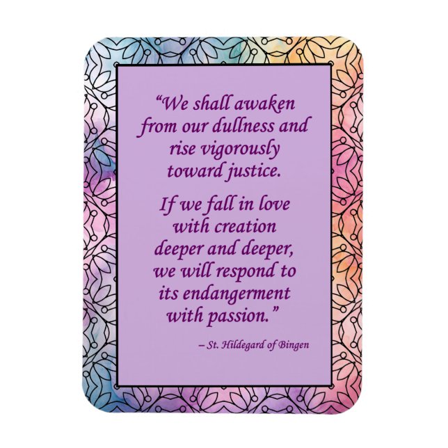 Íman Rua: Hildegard do Bingen Quote Magnet (Vertical)
