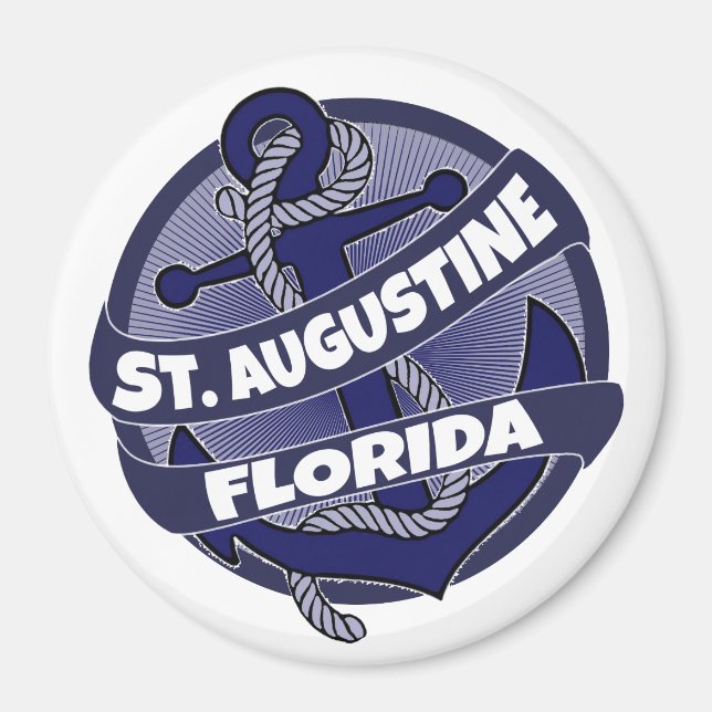 Íman Rua. Ímã de espiral da âncora de Augustine Florida (Frente)