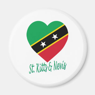 Íman Rua Kitts e Nevis Flag Heart