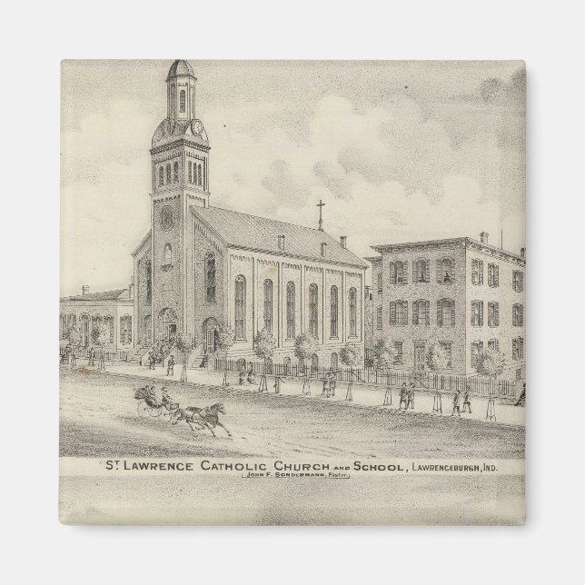 Íman Rua Lawrence Católica Church and School (Frente)