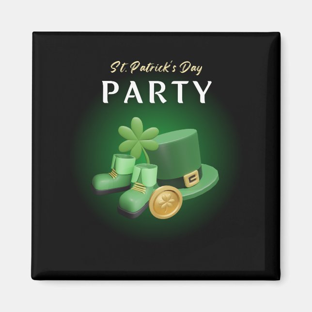 Íman Rua. Patricks Day Lucky Irish - Engraçado Lucky Ir (Frente)