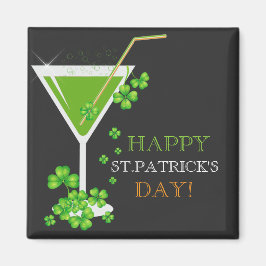 Íman Rua.Patricks Day Shamrock Cocktail Magnet