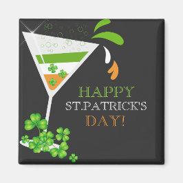 Íman Rua.Patricks Day Shamrock Cocktail Magnet