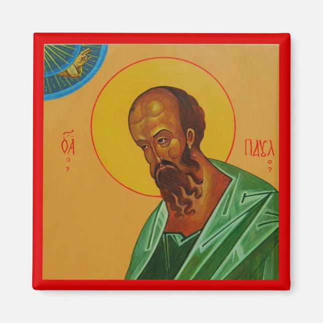 Íman Rua Paul the Apostle Orthodox Icon Magnet (Frente)