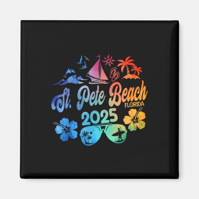 Íman Rua, Pete Beach, Flórida 2025, Tie Dye Vacation So (Frente)