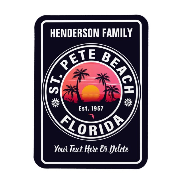 Íman Rua Pete Beach Flórida Estilo Athletic 60s (Vertical)