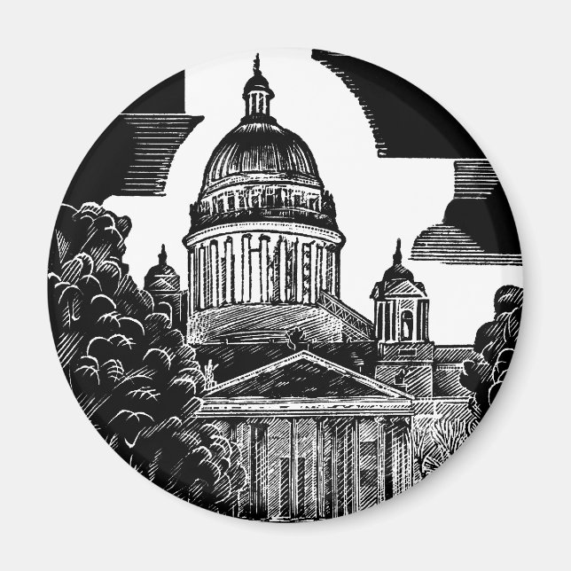 Íman RUA PETERSBURG - Magnet Catedral de Isaac, Rua (Frente)