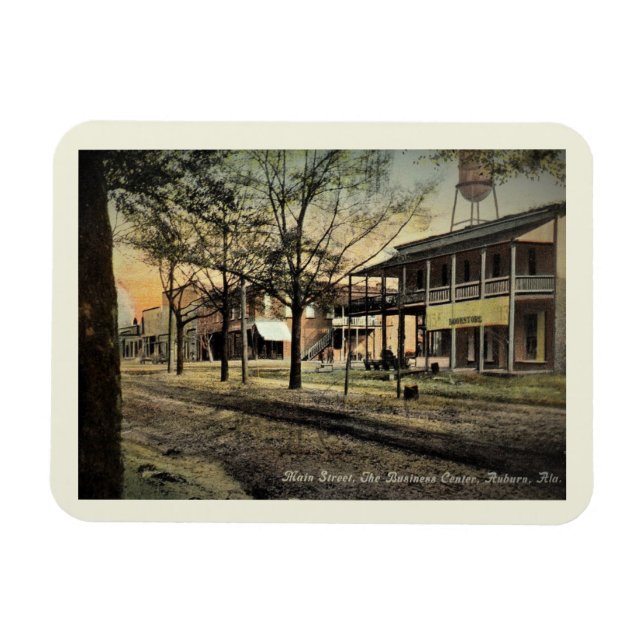 Íman Rua principal, Auburn, Alabama Vintage Style. (Horizontal)