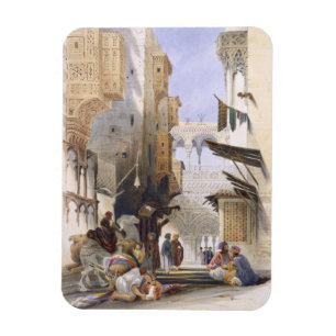 Íman Rua que conduz ao EL Azhar, o Cairo grande, bar.
