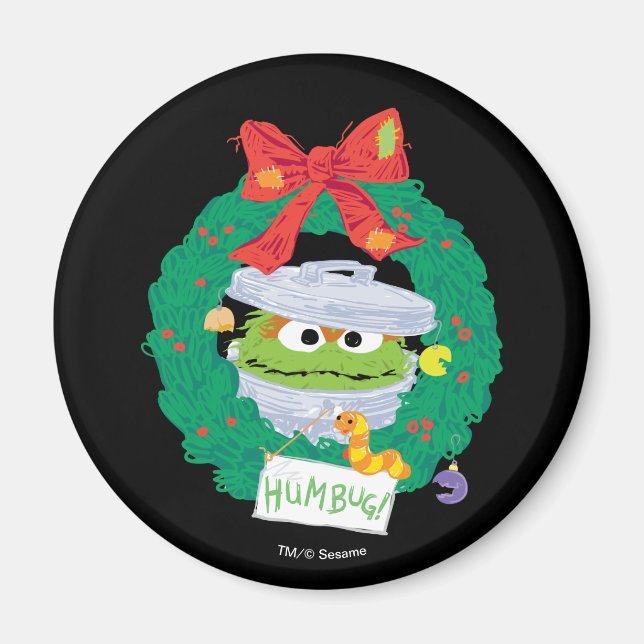 Íman Rua Sésamo | Oscar the Grouch Wreath (Frente)