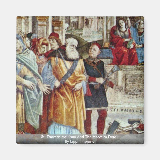 Íman Rua Thomas Aquinas E O Detalhe Da Hereética (Frente)