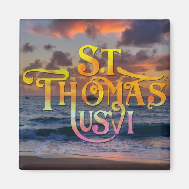 Íman Rua Thomas Ilhas Virgens Americanas (Frente)