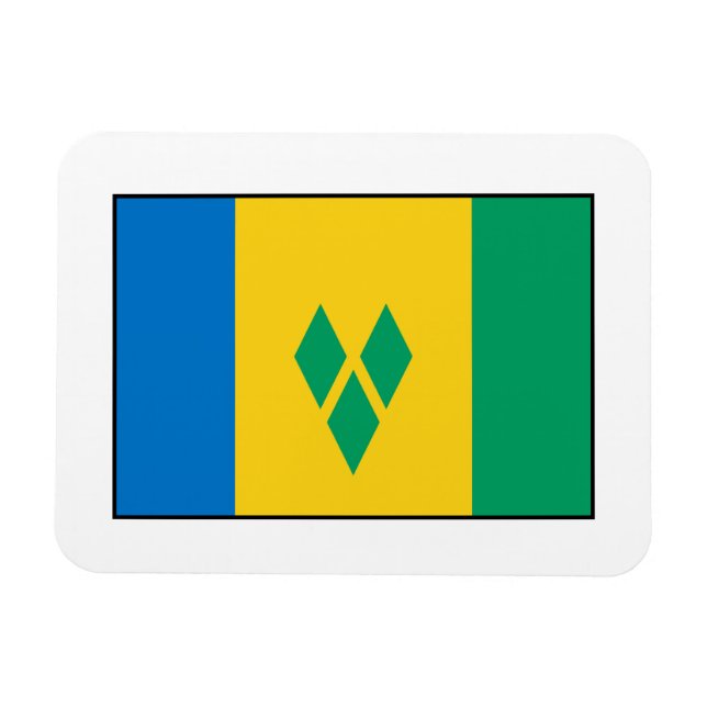Íman Rua. Vincent & Grenadines Flag (Horizontal)