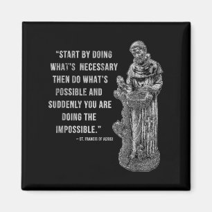 Íman Rua Vintage. Francis De Isi Cita Camisetas Católic