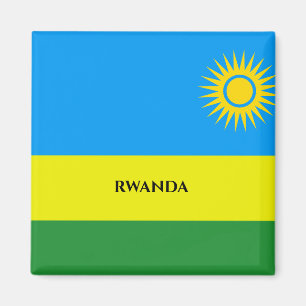 Íman Ruanda Flag Africa Magnet