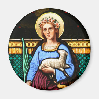 Íman Ruas Agnes de Roma, com carneiros e palmeiras