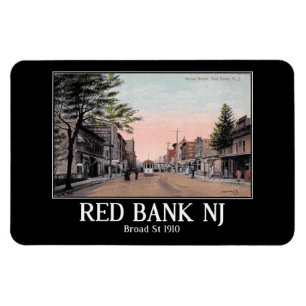 Íman Ruas Amplas, Red Bank, Nova Jersey, 1910 Vintage