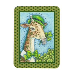 ÍMAN RUAS. DIA DE PATRICK IRLANDÊS LEPRAUCHAUN GIRAFFE
