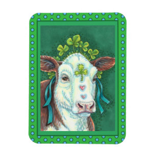 ÍMAN RUAS IRLANDESAS. HEIFER DO DIA DE PATRICK, VACA DE