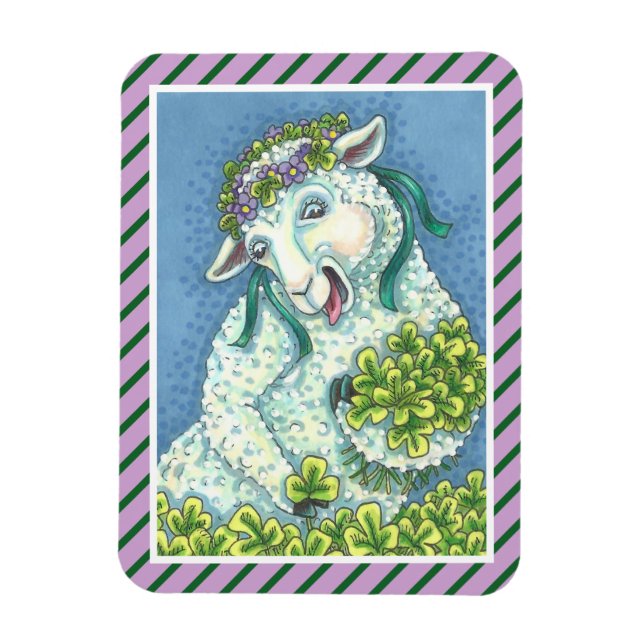 ÍMAN  RUAS. MAGNET IRLANDESA DE PATRICK EWE & SHAMROCKS (Vertical)