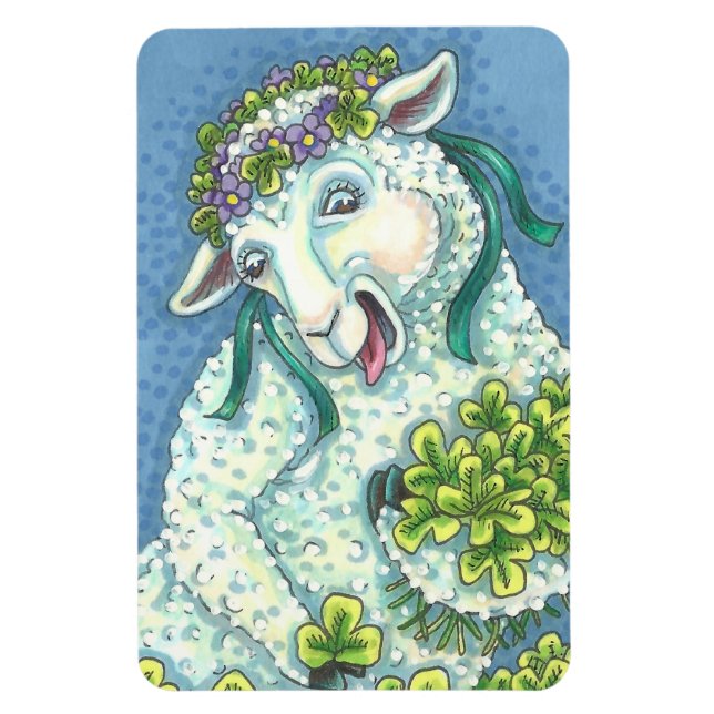 ÍMAN  RUAS. MAGNET IRLANDESA DE PATRICK EWE & SHAMROCKS (Vertical)
