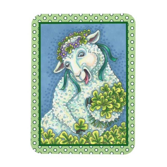 ÍMAN  RUAS. MAGNET IRLANDESA DE PATRICK EWE & SHAMROCKS (Vertical)