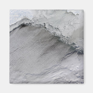 Íman Ruas marítimas de gelo e nuvens no Mar de Bering