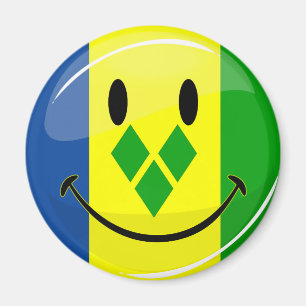 Íman Ruas sorridentes, bandeira de Vincent e Granadinas