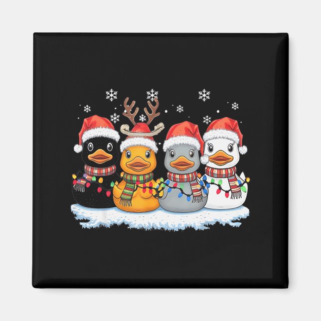 Íman Rubber Duck Squad Christmas Light Reindeer Crew Xm (Frente)