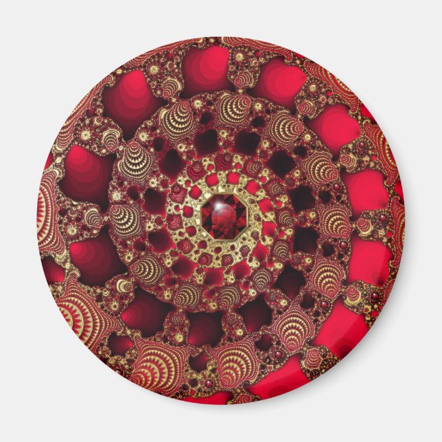 Íman Rubies e Dourado Magnet (Frente)