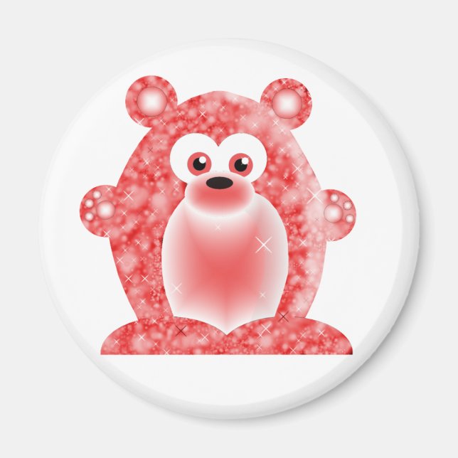 Íman Ruby Birthstone Bear (Frente)