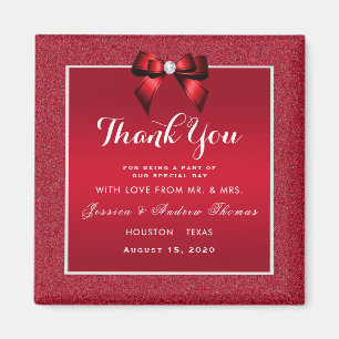 Íman Ruby Red & Na moda Gem Wedding