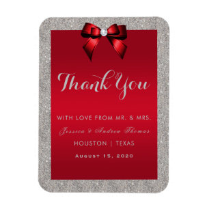 Íman Ruby Vermelho Elegante, Casamento com Glitter Prat