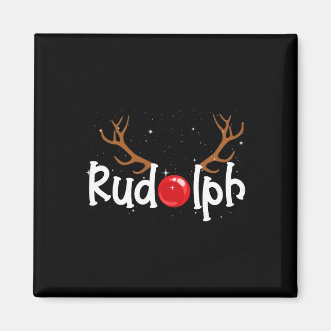 Íman Rudolph Red Nose Reindee de Natal 1 (Frente)