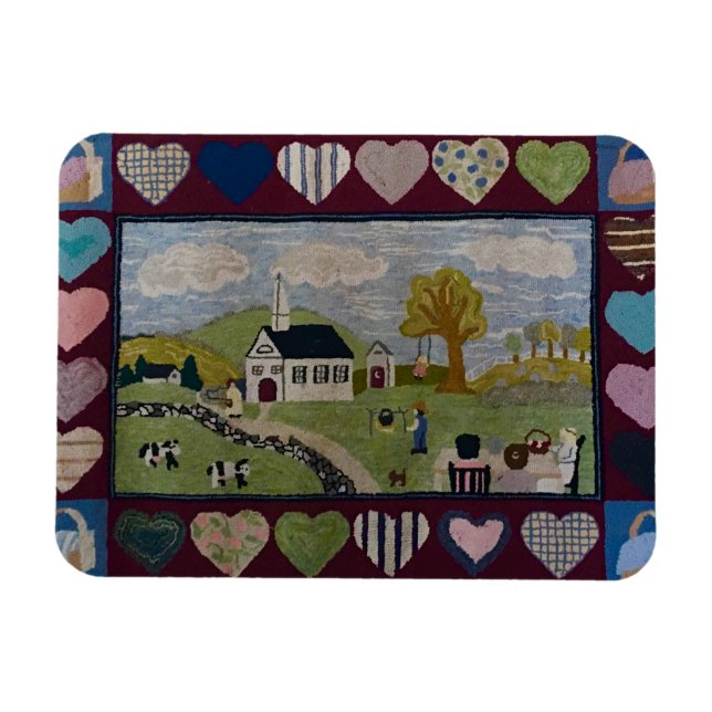 Íman Rug Hospedado do País da americana (Horizontal)