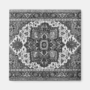 Íman RUG PERSA - Preto e Branco