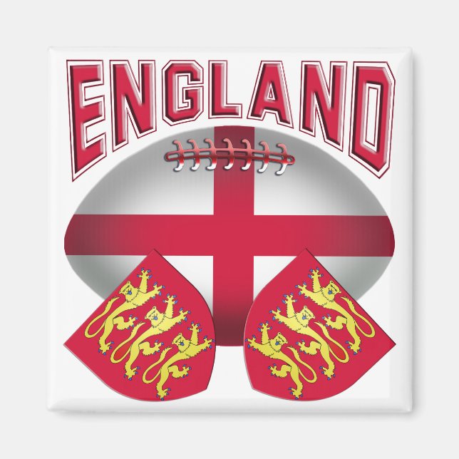 Íman Rugby Ball Flag da Inglaterra (Frente)