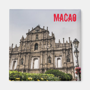 Íman Ruína das Ruas. Igreja de Paul na China de Macau