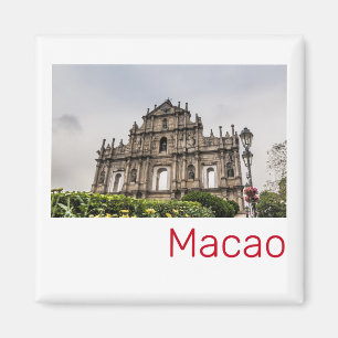 Íman Ruína Macau da Rua. Igreja de Paul China Souvenir
