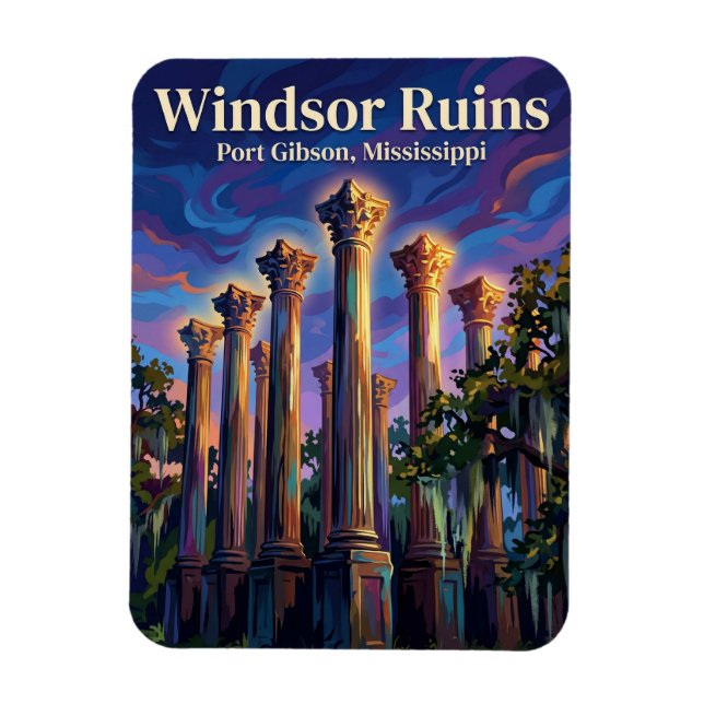 Íman Ruínas de Windsor Mississippi (Vertical)