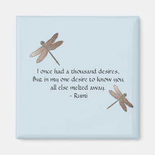 Íman Rumi Deseja Citação e Dragonfly