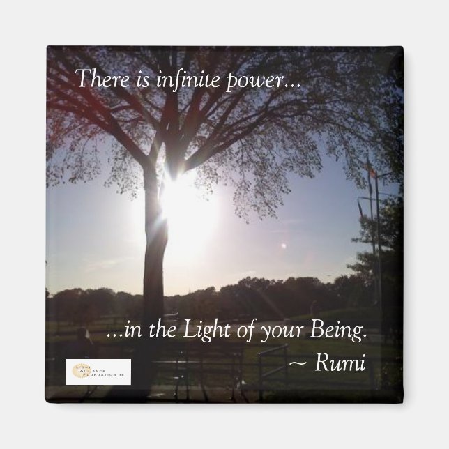 Íman Rumi "Light of Your Being" Magnet (Frente)