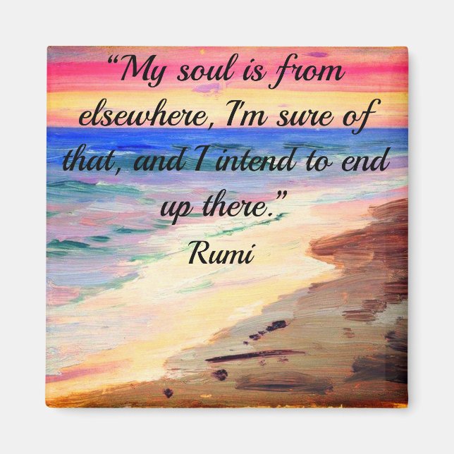Íman Rumi Quote Magnet (Frente)