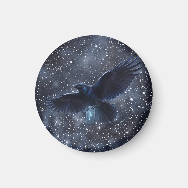 Íman Runa Fehu y el Cuervo de Odín (Frente)