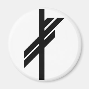 Íman Rune de Viking - sorte - preto