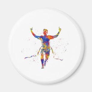 Íman Runner de linha de término de aquarela