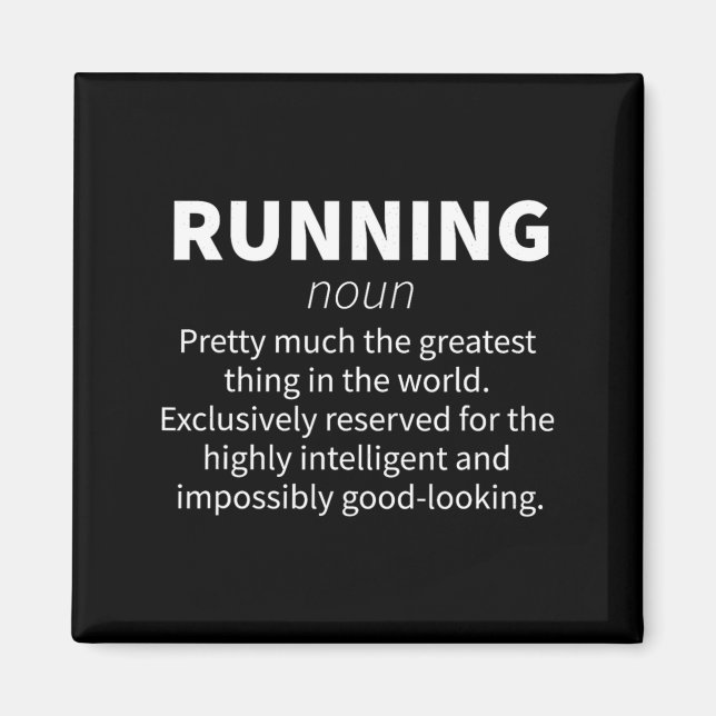 Íman Running Funny Definition Funny 5k Marathon Runner  (Frente)