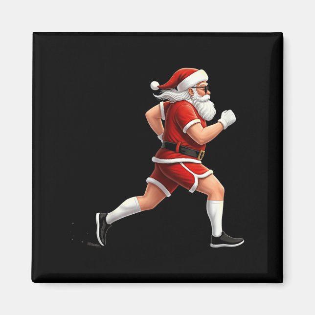 Íman Running Santa Christmas Graphic Runner Run Maratho (Frente)