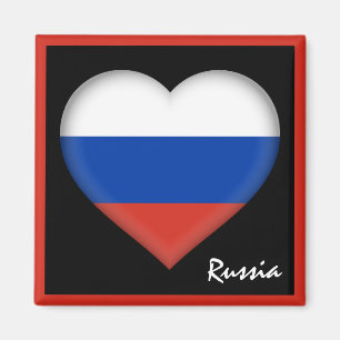 Íman Rússia bandeira e Coração Russo férias Rússia